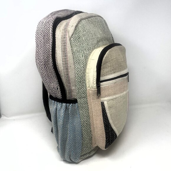Himalayan Group All Natural Handmade Multi Pocket Pure Hemp Laptop Backpack